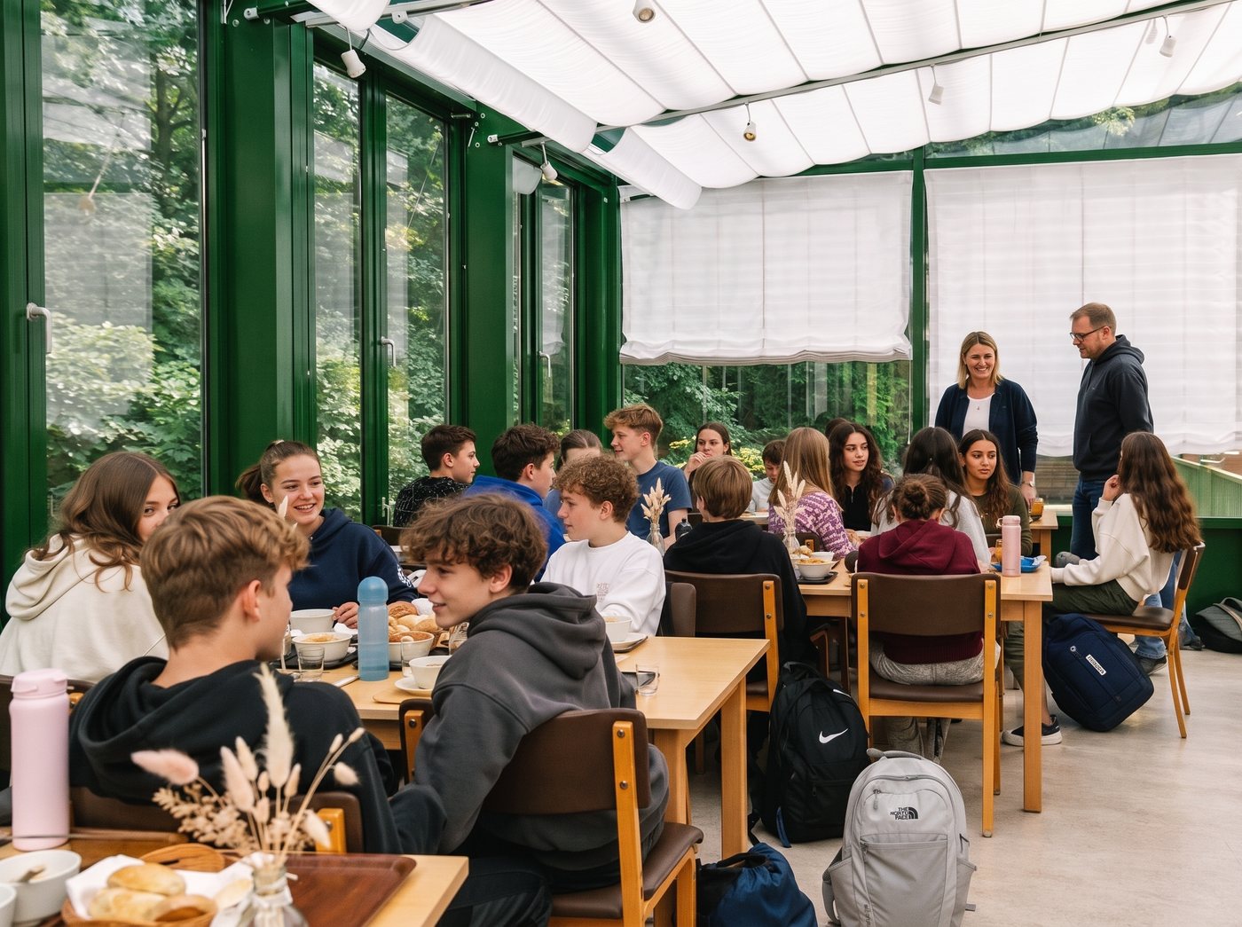 Breakfast at the long table