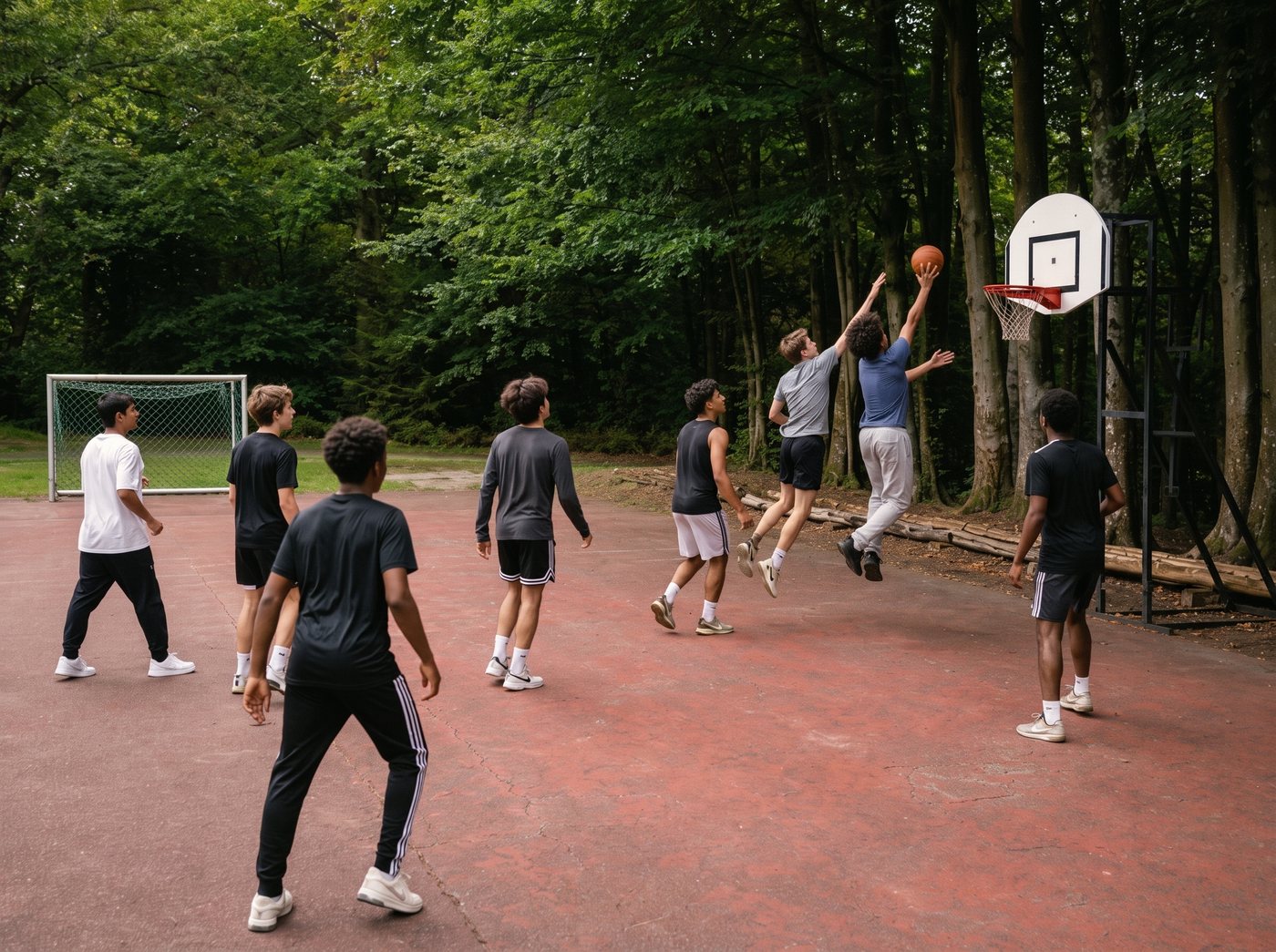 Basketball am Waldrand